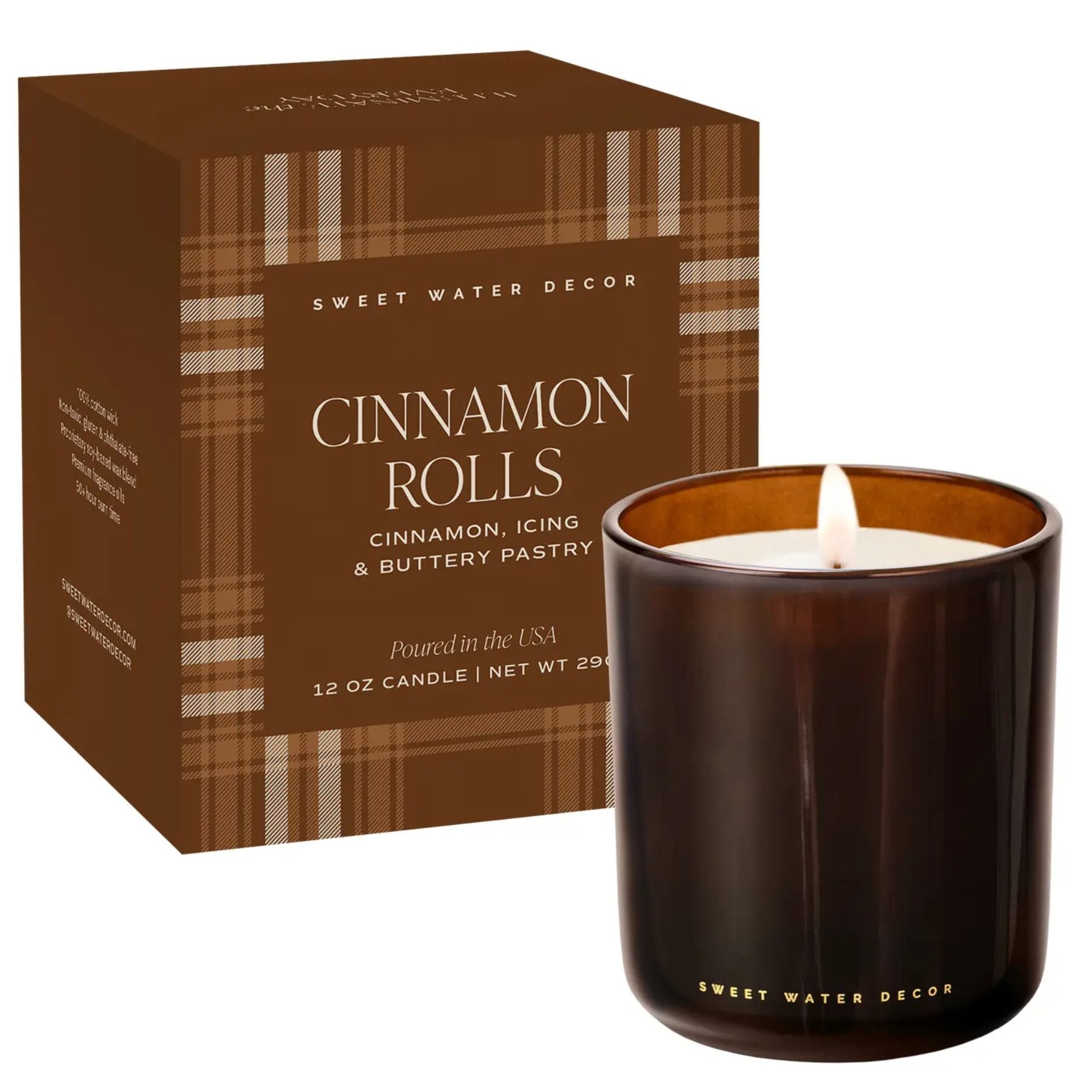 Cinnamon Rolls Brown Boxed Candle