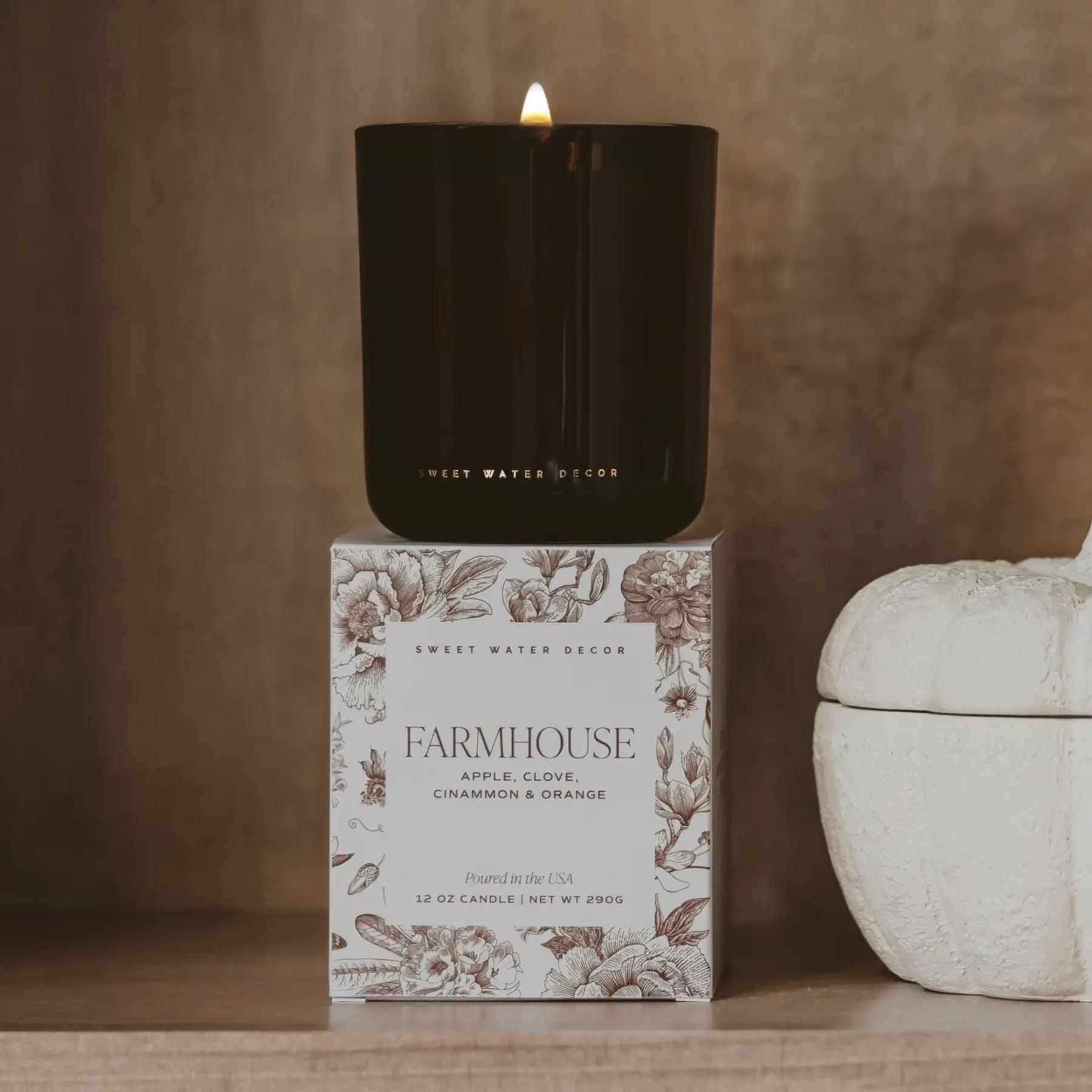 Farmhouse Amber Boxed Candle