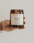 Hello Fall Amber Jar Candle