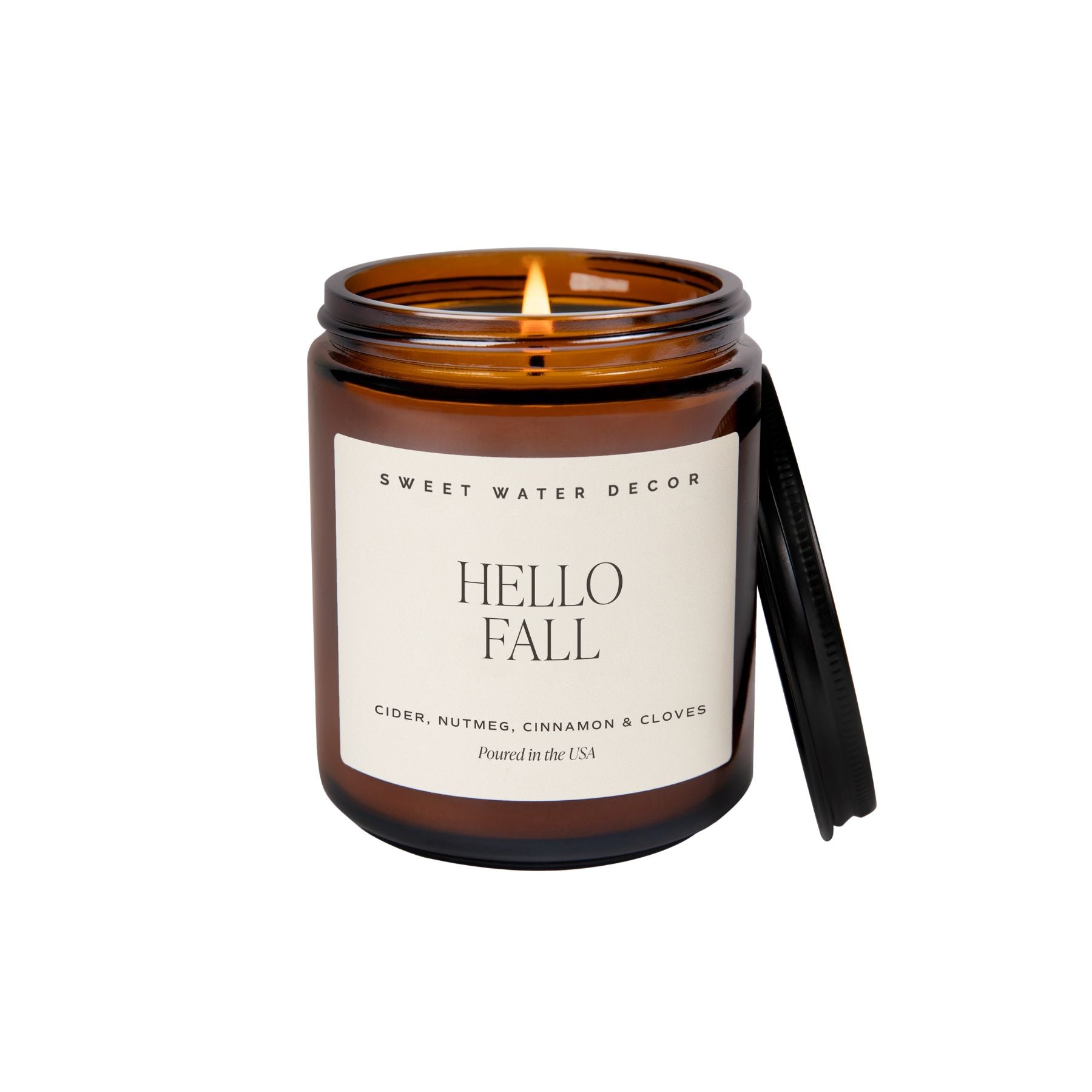 Hello Fall Amber Jar Candle