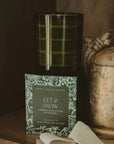 Let It Snow Plaid Jar Candle