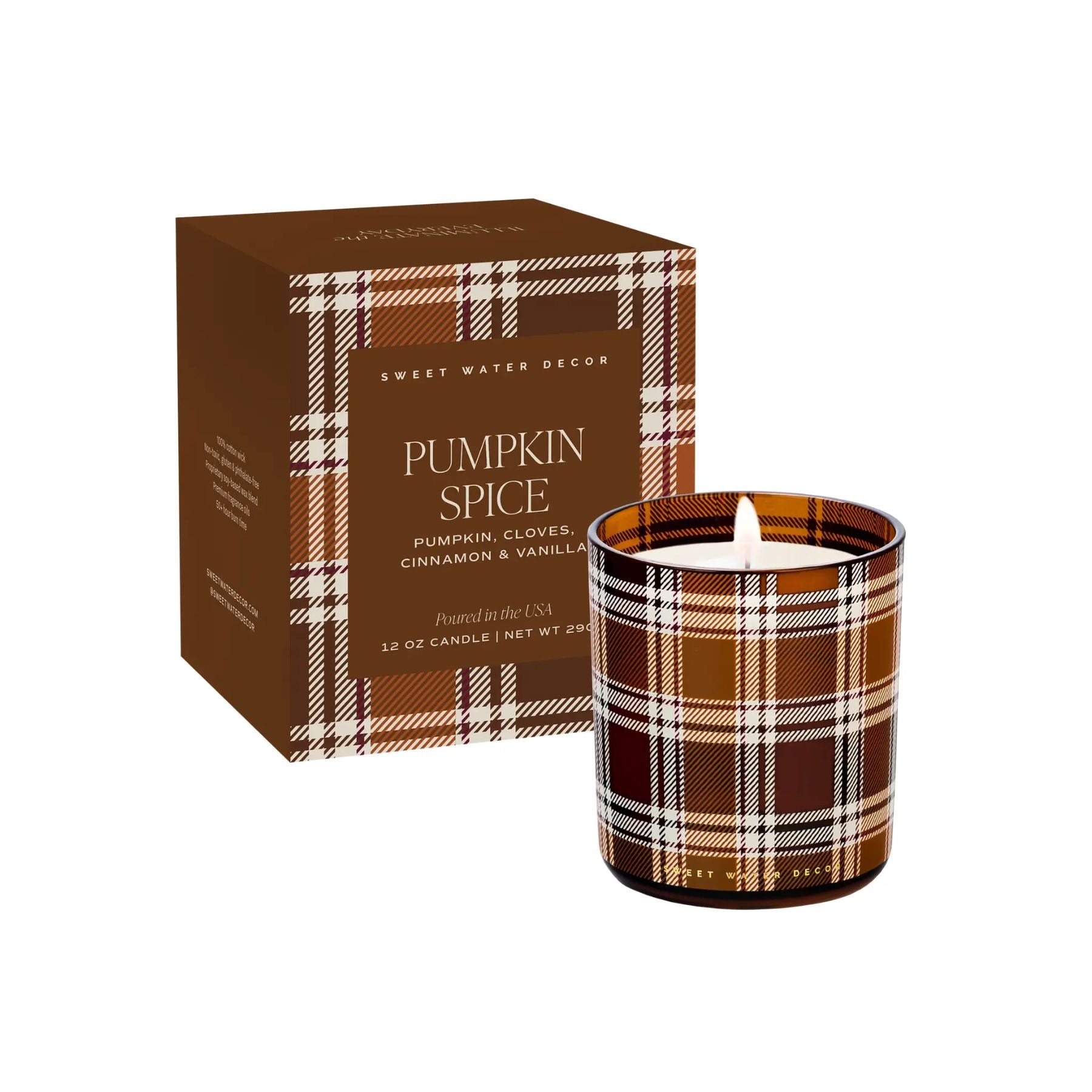 Pumpkin Spice Plaid Boxed Candle