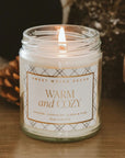 Warm + Cozy Patterned Jar Candle