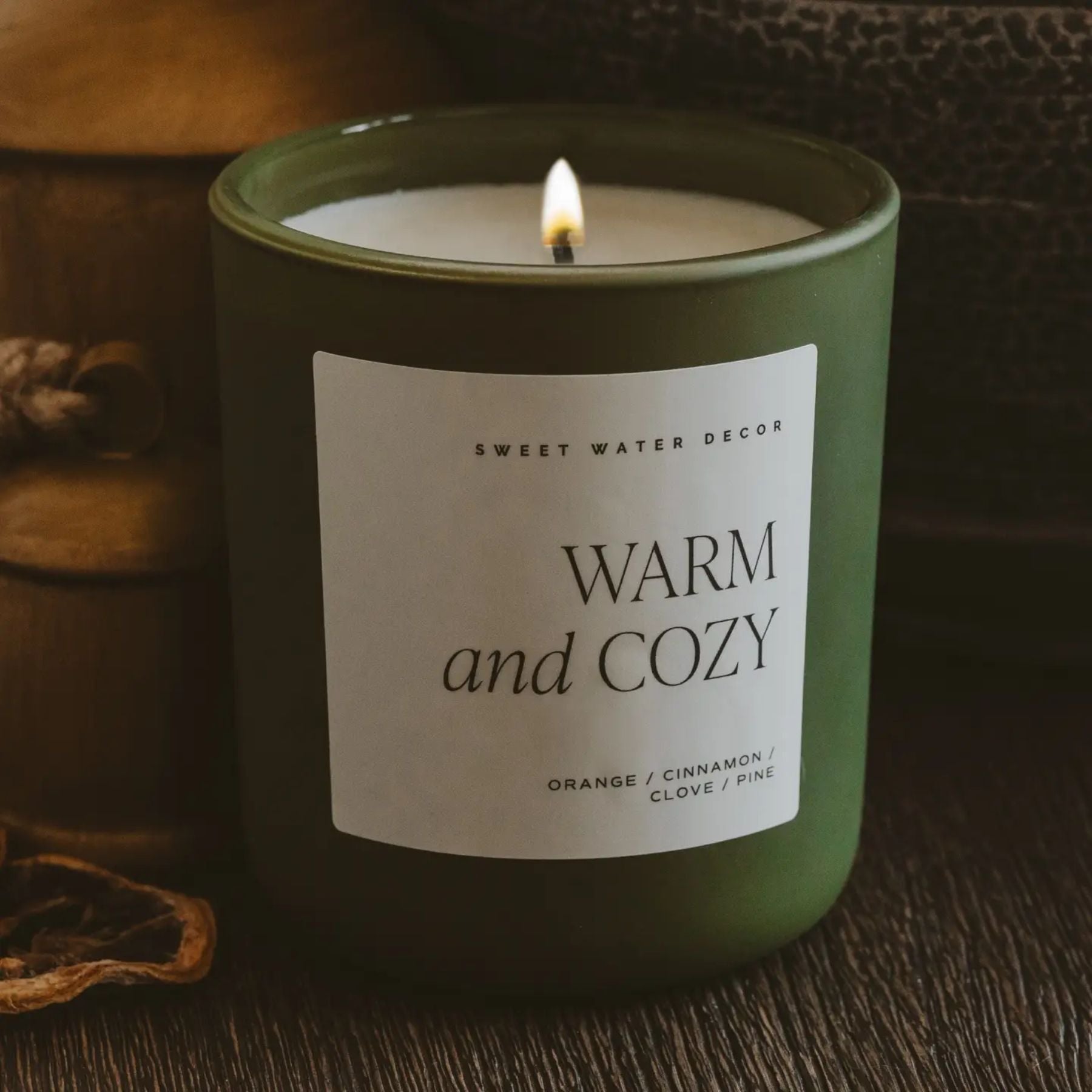 Warm + Cozy Matte Jar Candle | Green