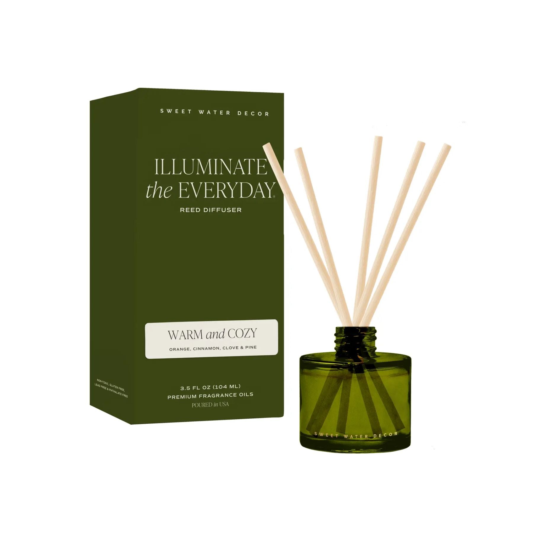 Warm + Cozy Green Reed Diffuser