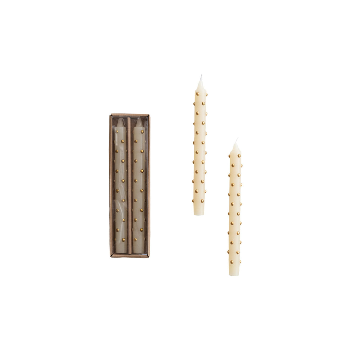 Tapered Candle | Gold Dot