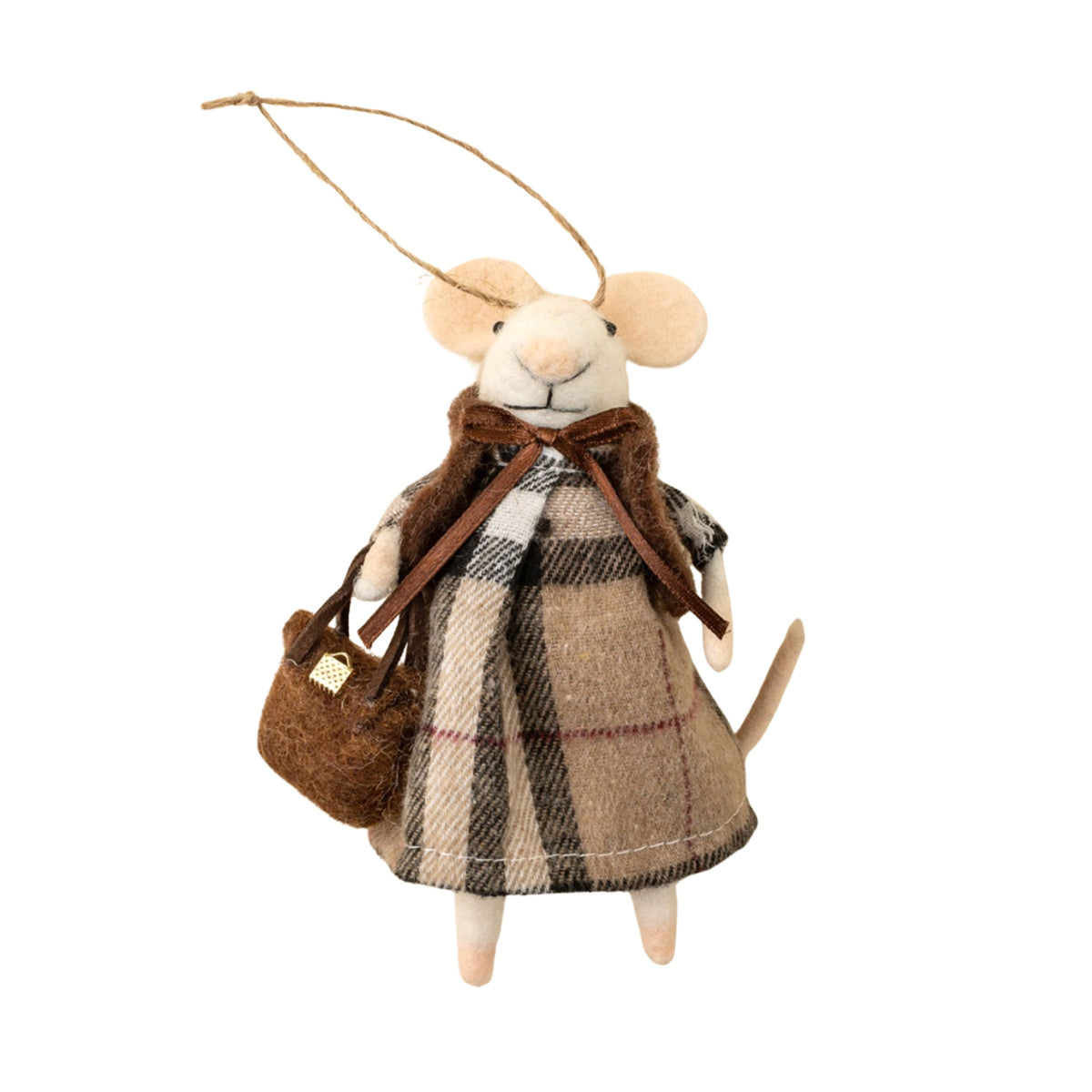 Tartan Tessa Mouse Ornament