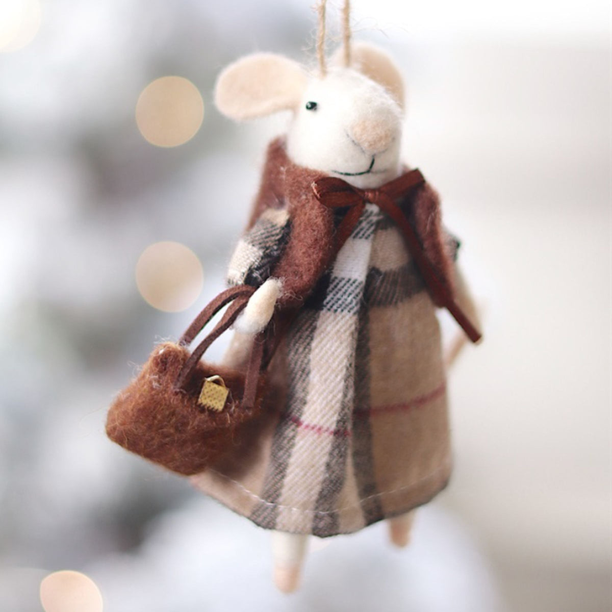 Tartan Tessa Mouse Ornament