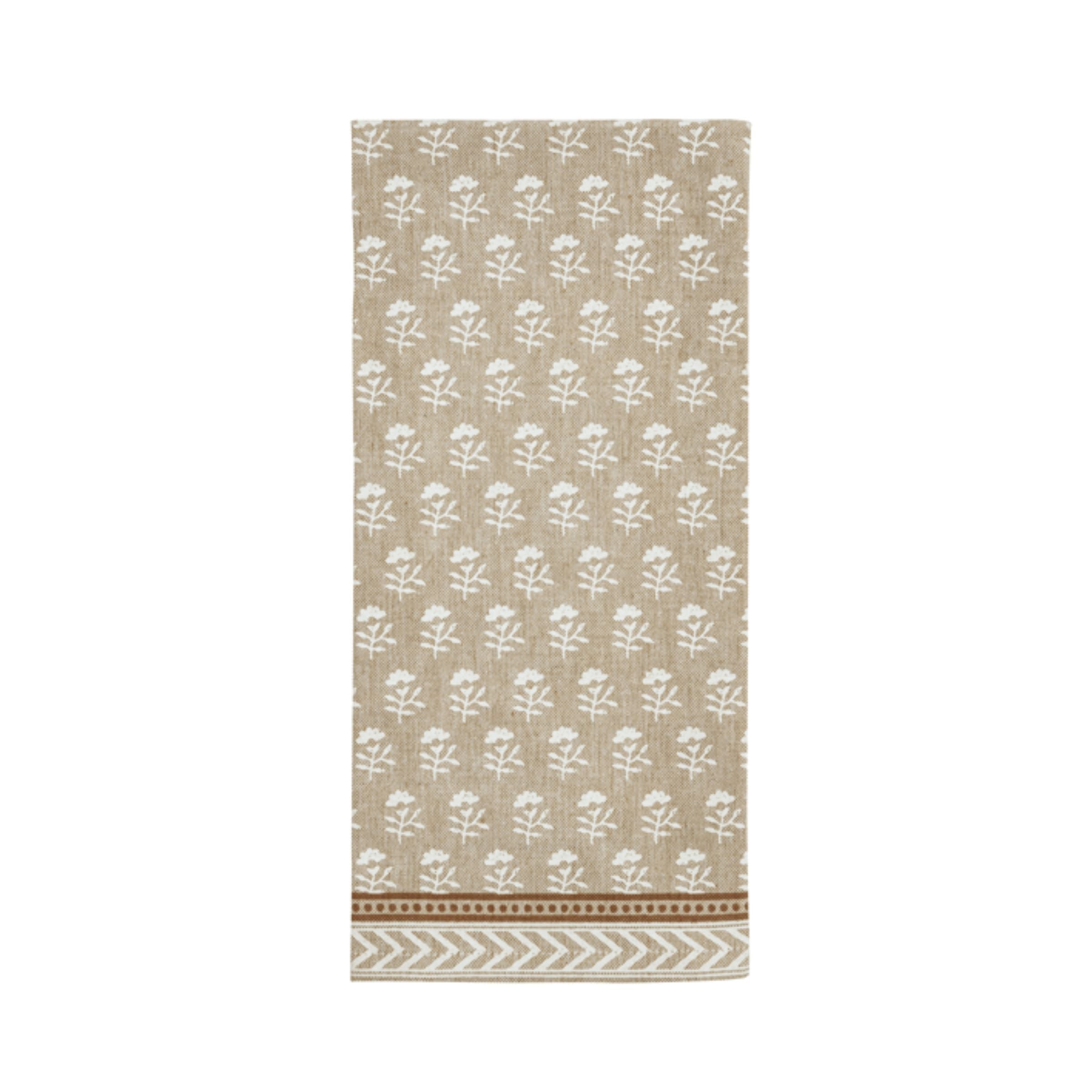 Taupe Printed Hand + Dish Towel