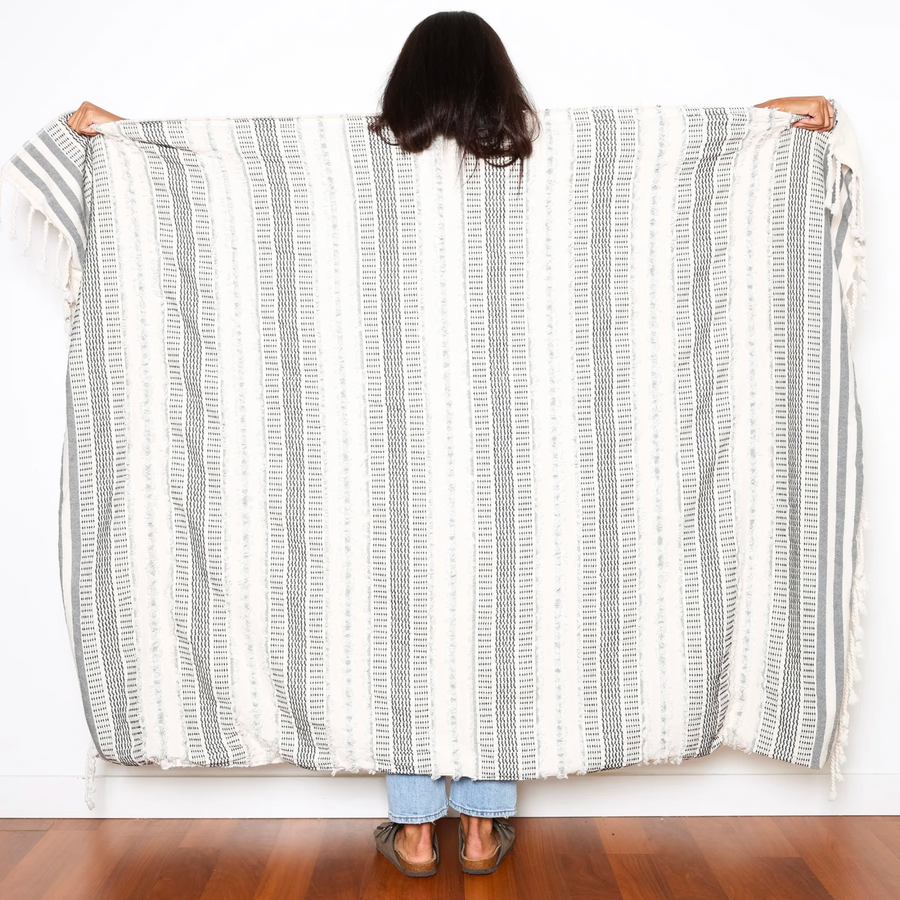 Ophelia Throw - Black Stripe