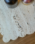 Travertine Scallop Rectangular Tray