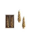 Tree Tapered Candle | Antique Gold