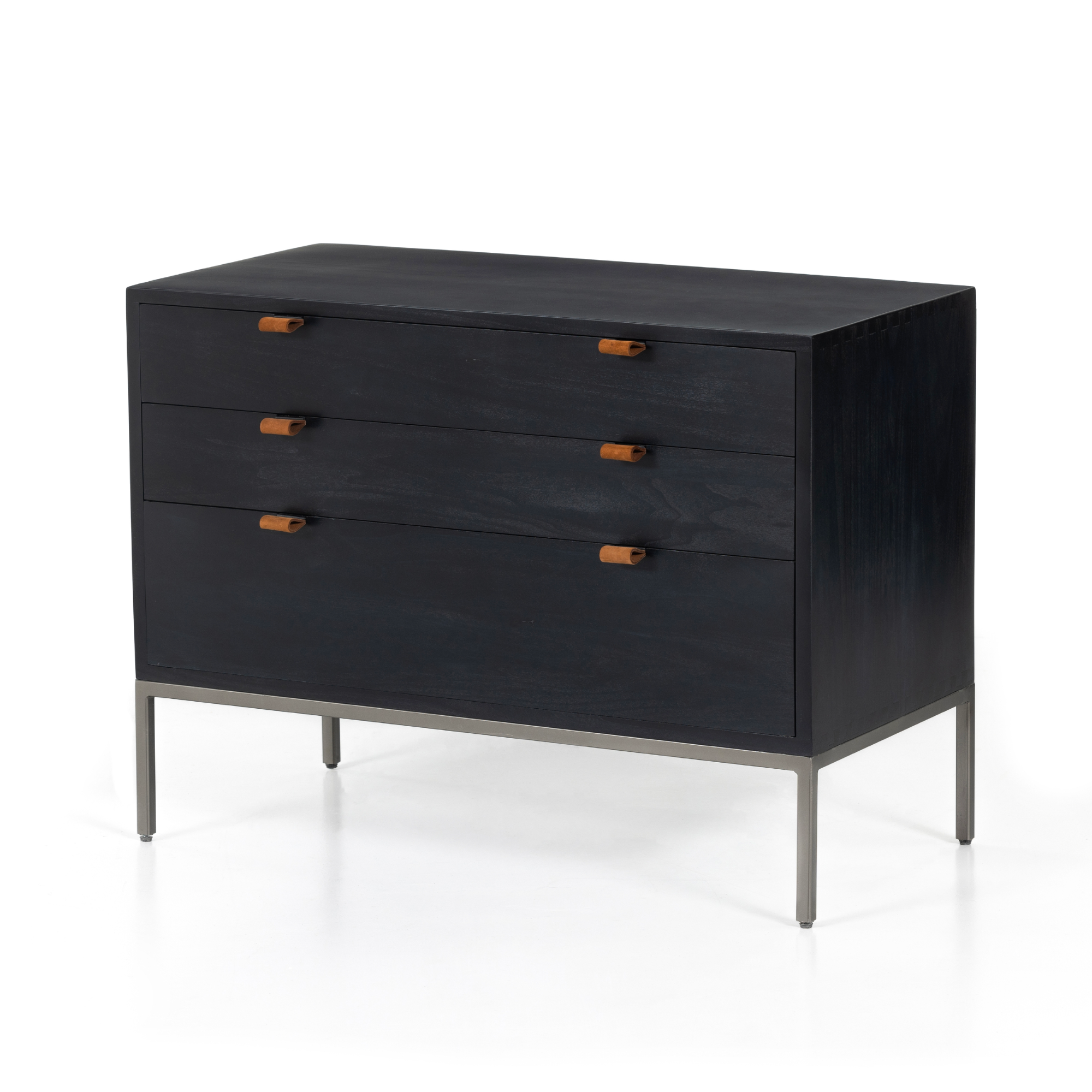Trevor Large Nightstand Black Wash Simone Ivy