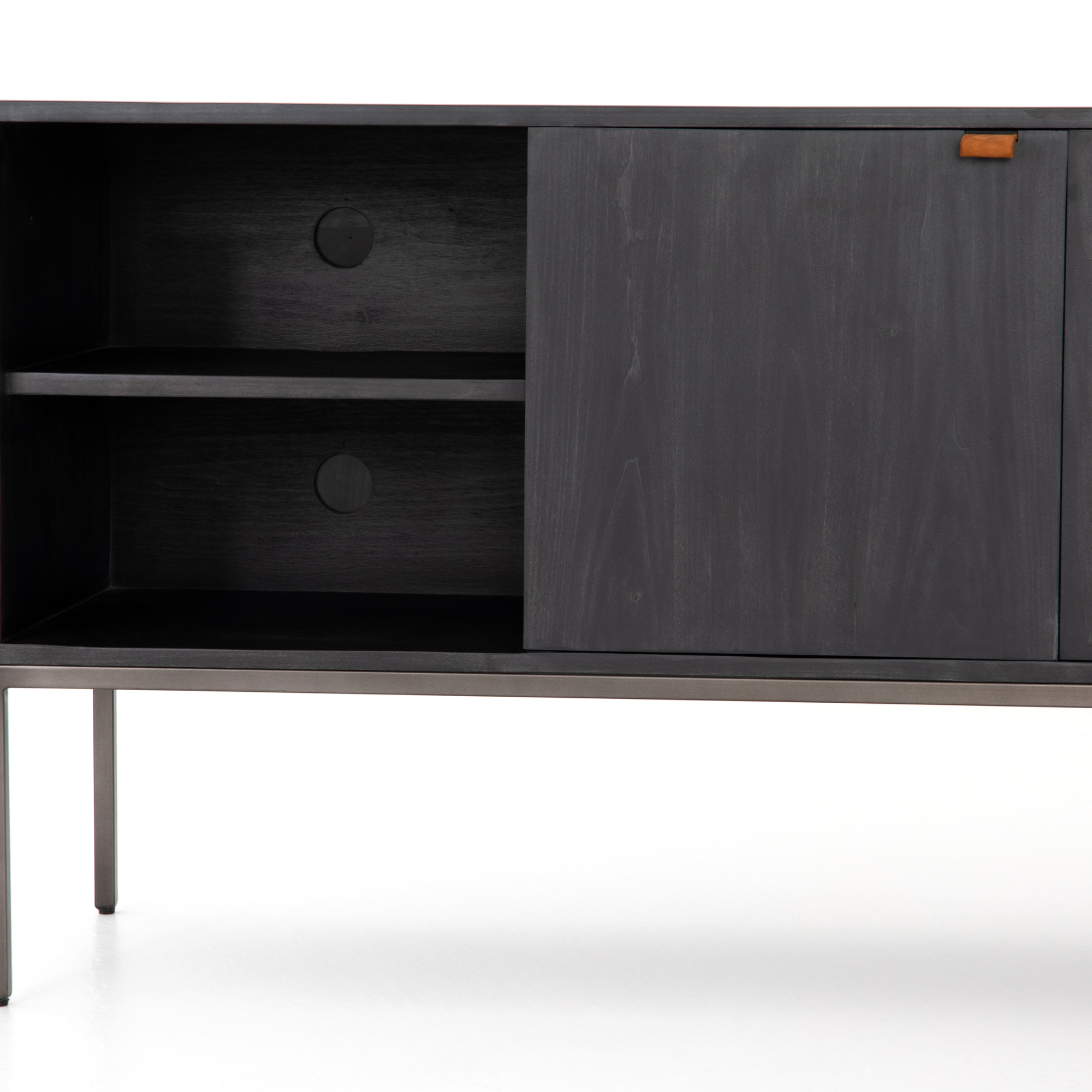 Trevor Media Console - Black Wash