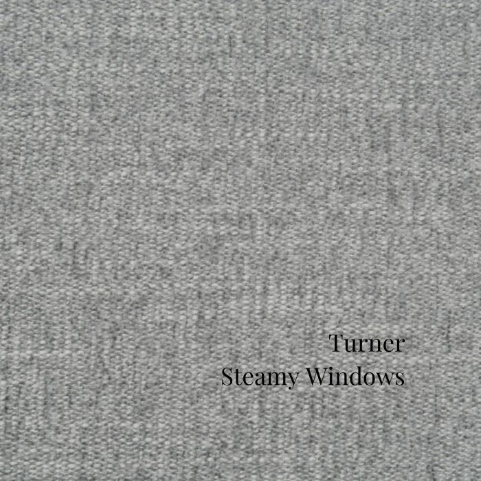 Textured gray fabric with 'Turner Steamy Windows' text in St. Albert