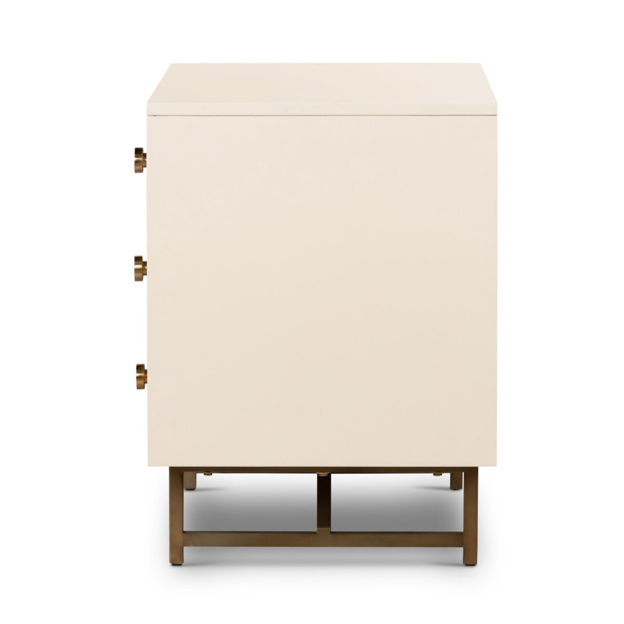 Van Rectangular Nightstand | Alabaster
