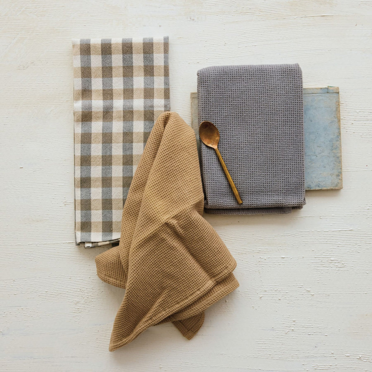 Waffle Weave Hand &amp; Dish Towel Set