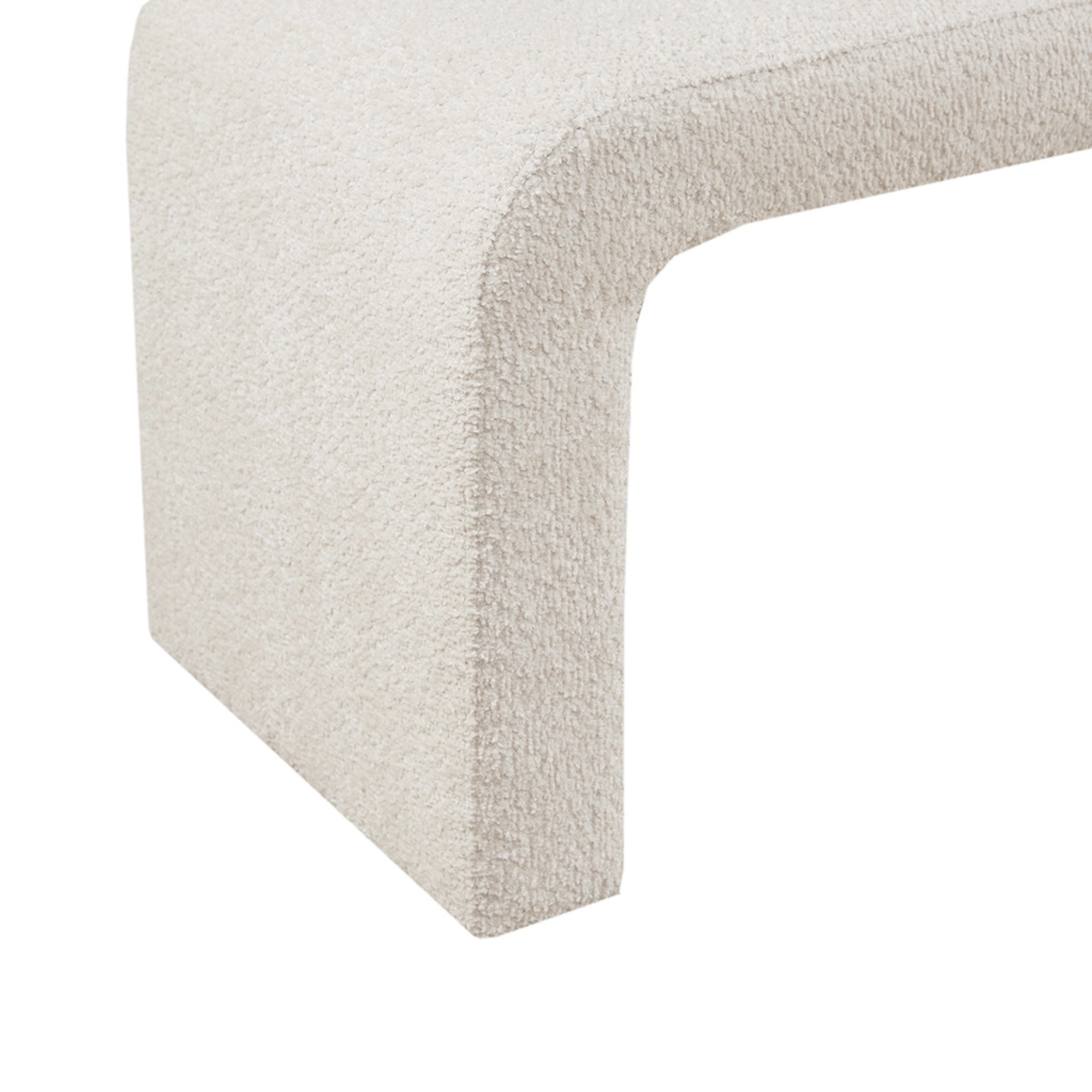 Waterfall Bench | Cream Boucle