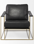 Watson Accent Chair - Black Leather