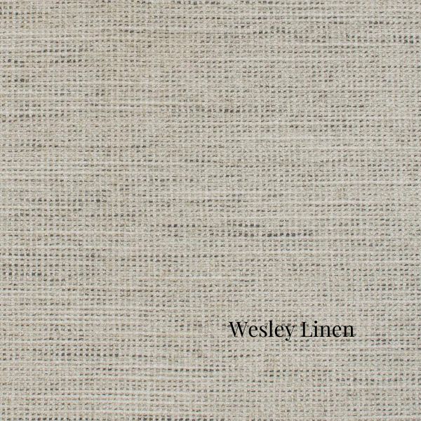 Textured fabric swatch with 'Wesley Linen' label in St. Albert