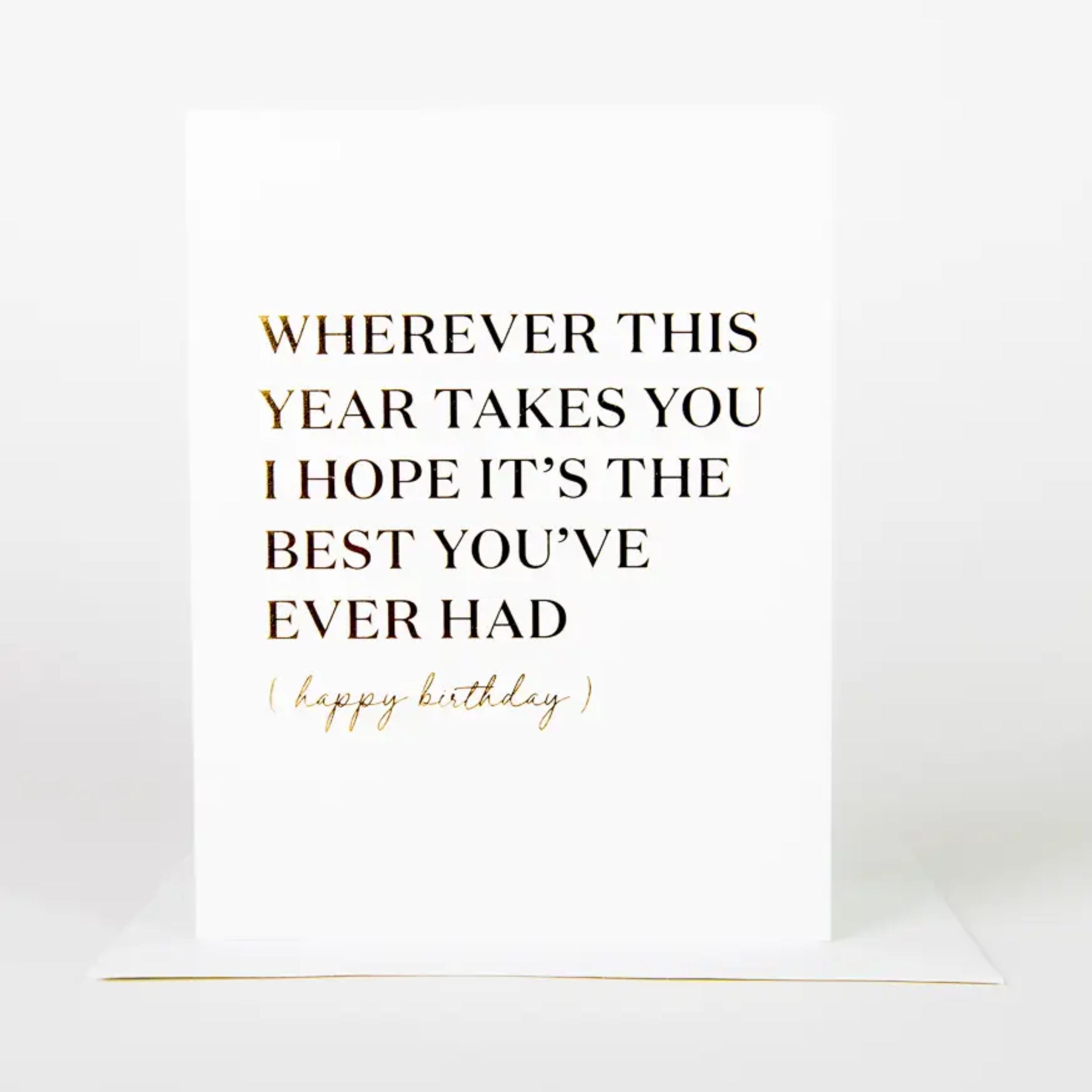 Wherever This Year Takes You Birthday Card