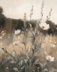 Wildflower Landscape Vintage Print