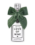 Velvet Wine Bottle Bow | Forest