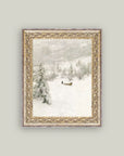 Winter Landscape Vintage Print