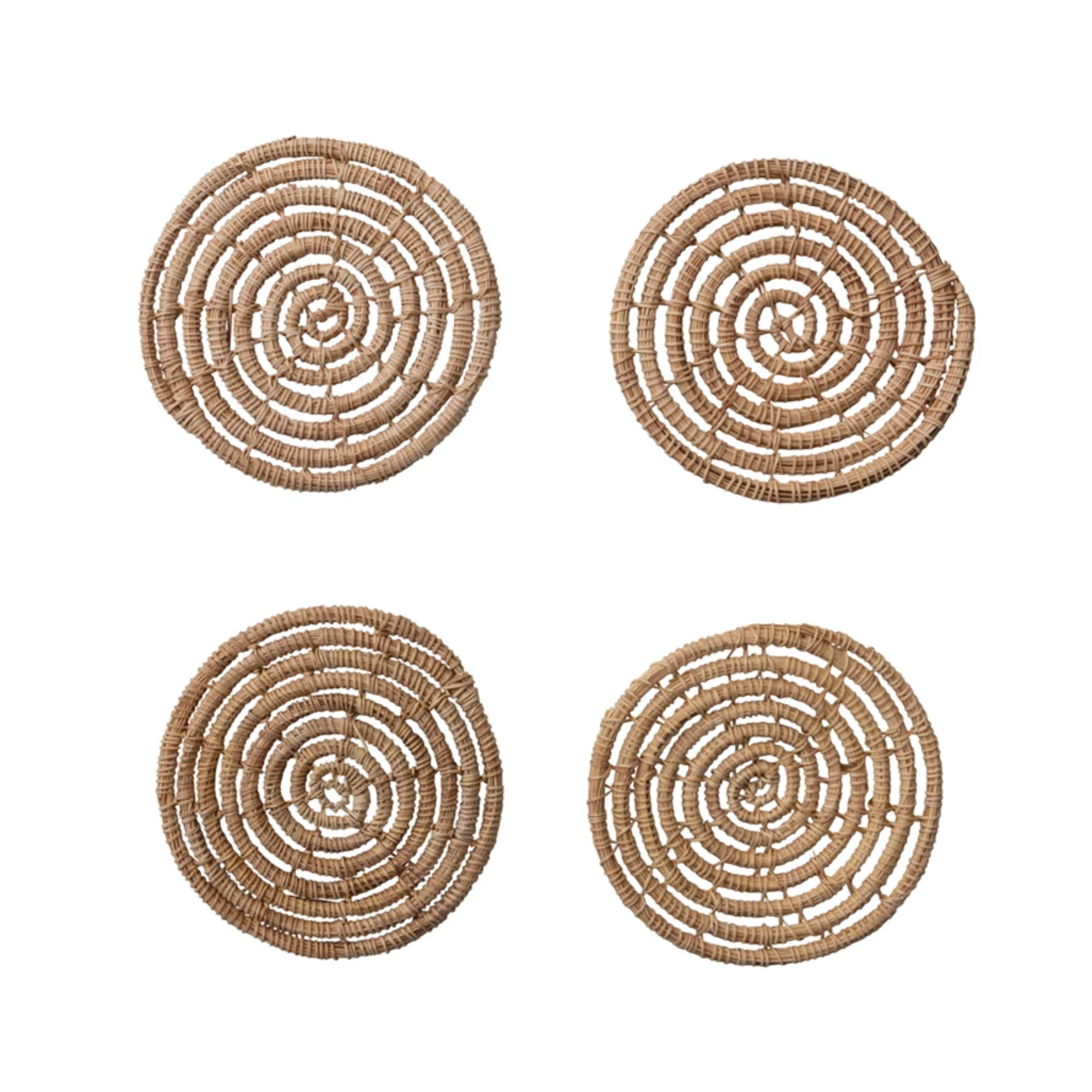 Woven Palm Coasters - Set of 4