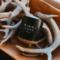 Warm + Cozy Stoneware Candle - Black