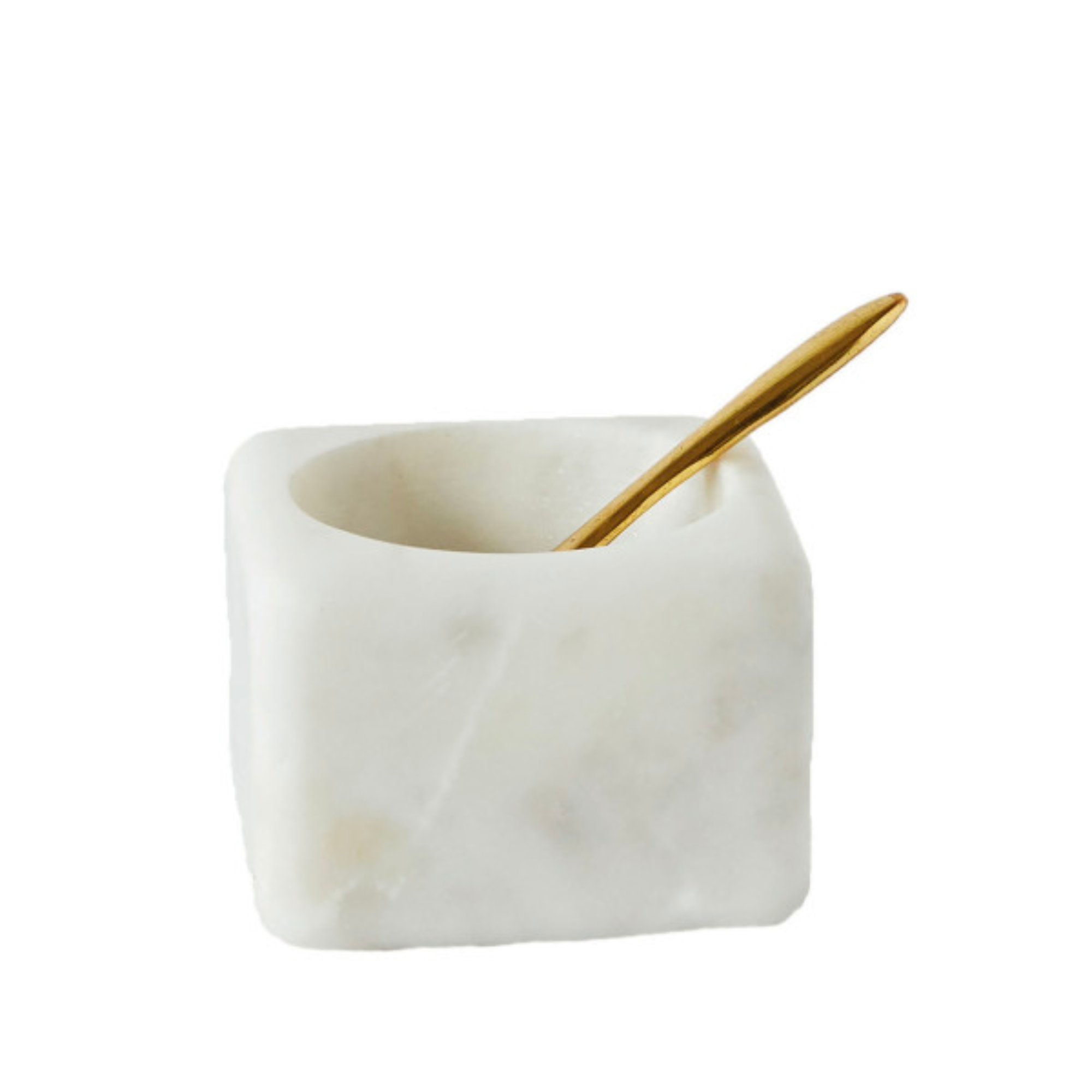 Marble Bowl + Brass Spoon