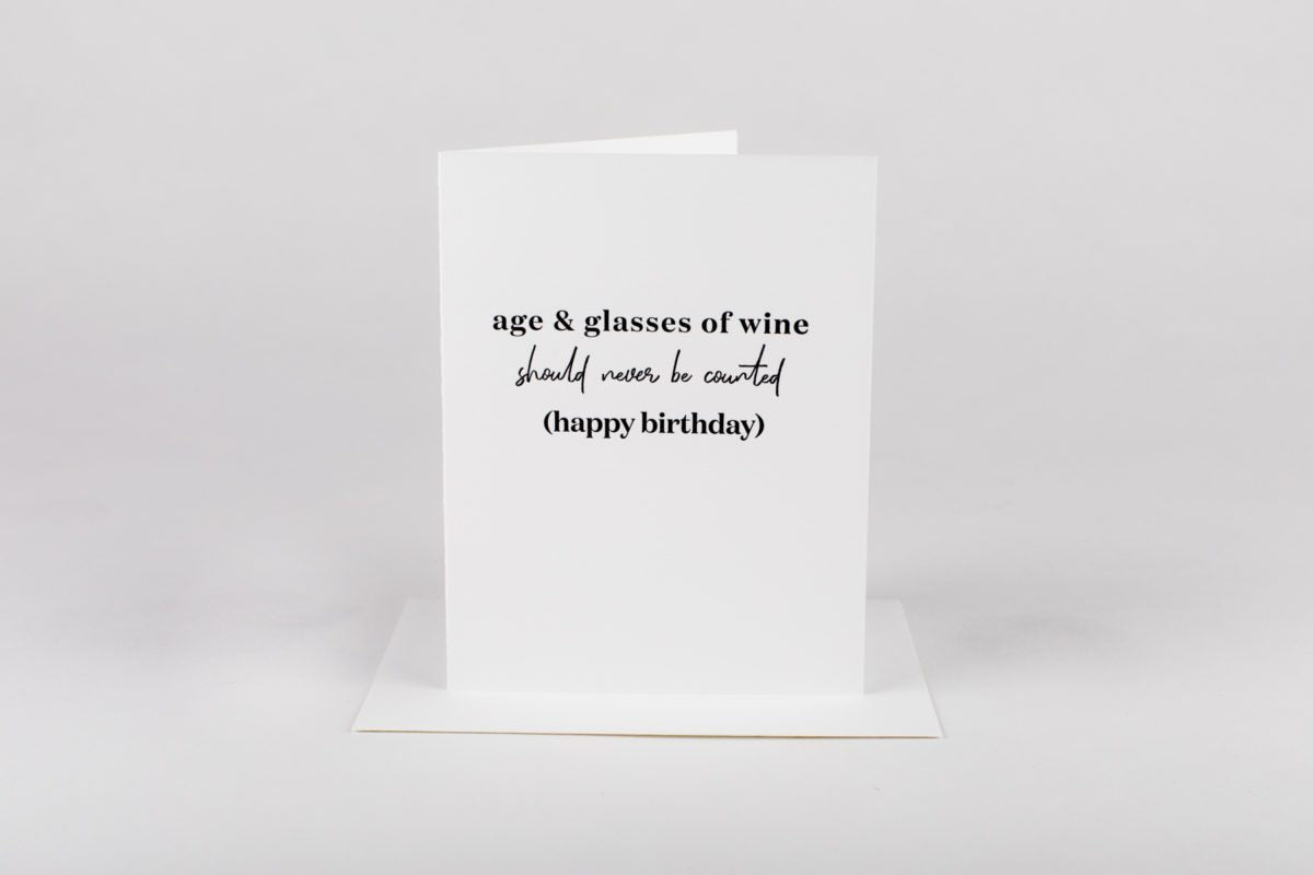 Age &amp; Wine Birthday Card