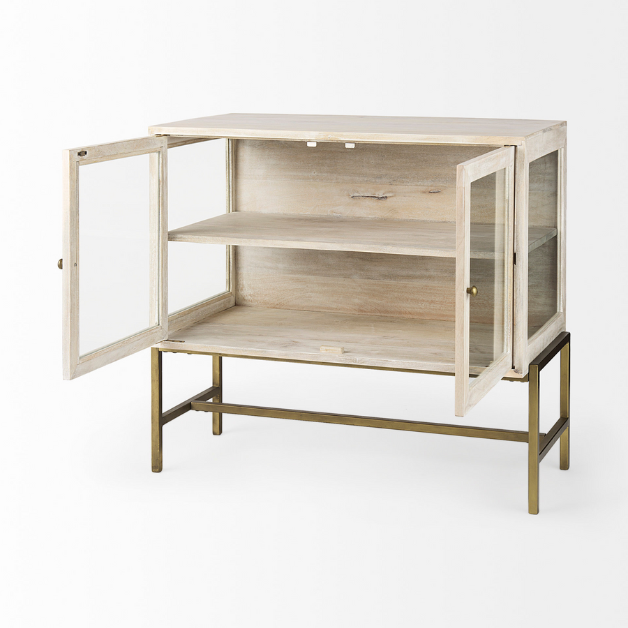 Arezo Accent Cabinet - White Wash
