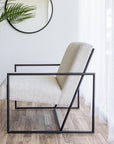 Fern Accent Chair with Metal Bar