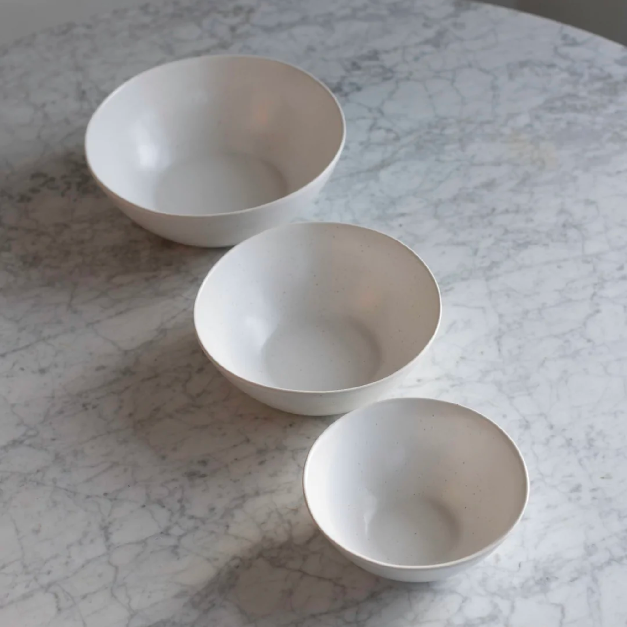 Fable Nested Serving Bowls - Speckled White