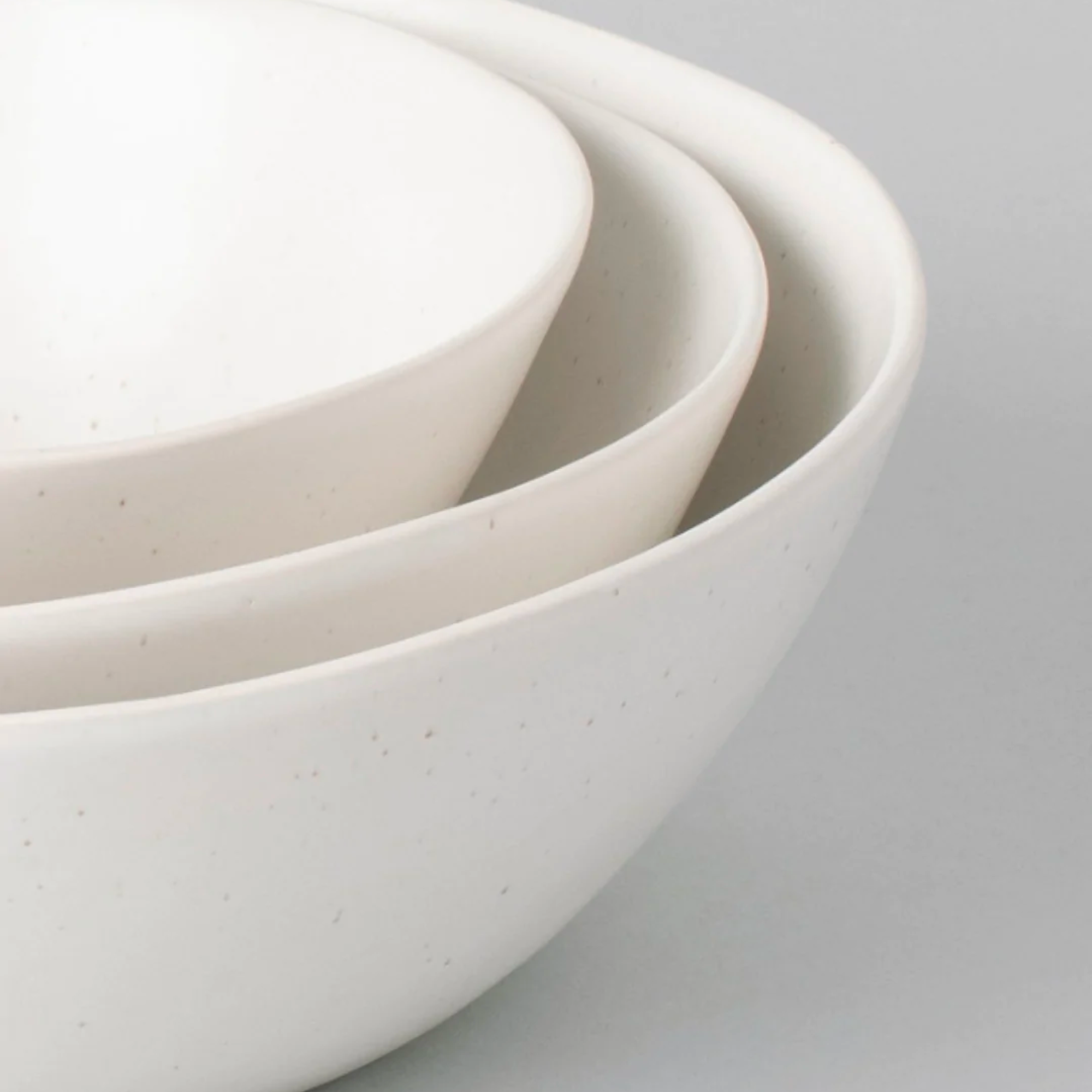 Fable Nested Serving Bowls - Speckled White