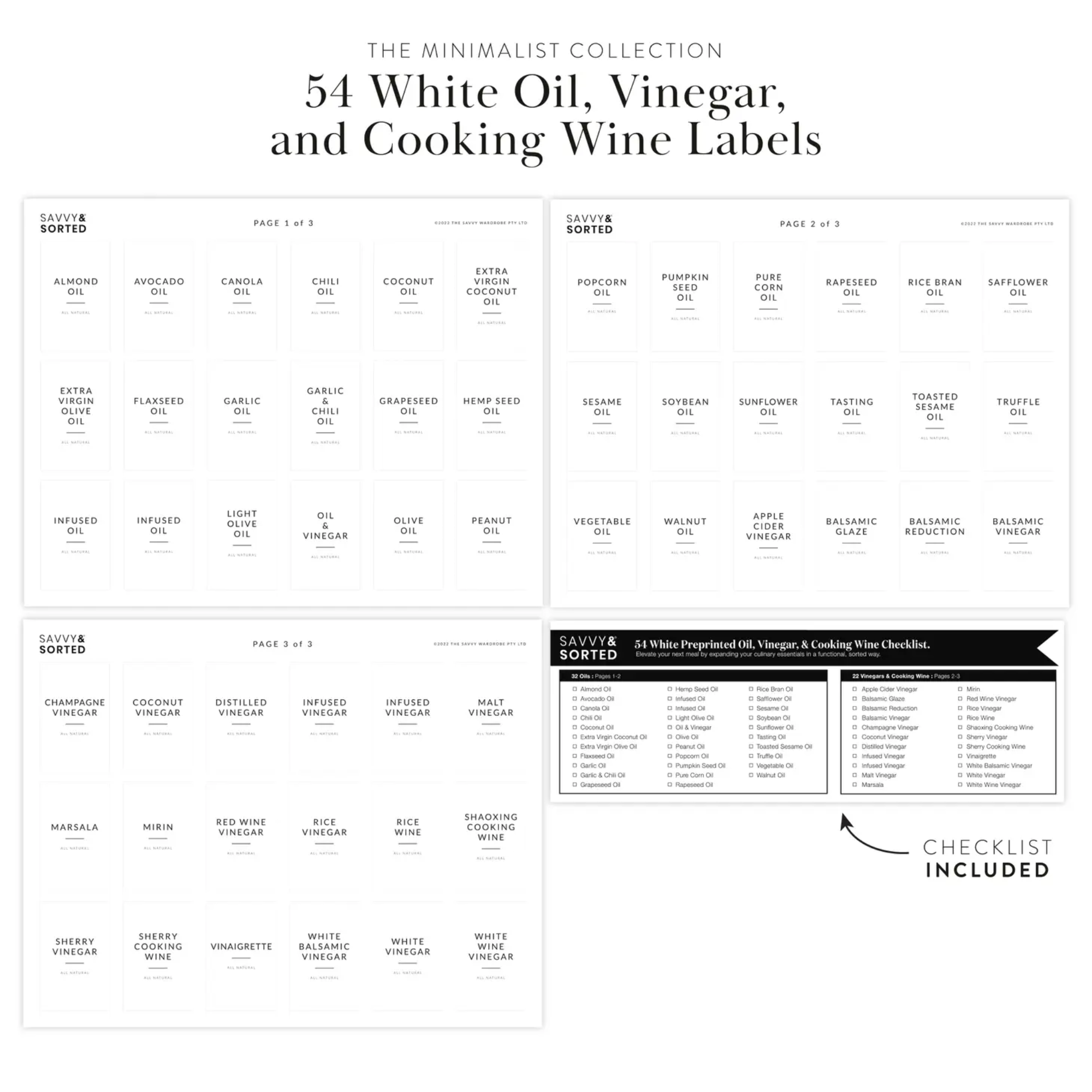 Oil + Vinegar Labels