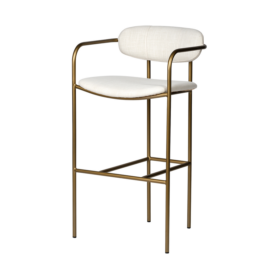 Paris Stool - Cream/Gold