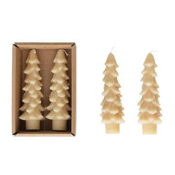 Tree Tapered Candle - Eggnog
