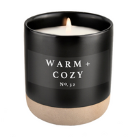 Warm + Cozy Stoneware Candle - Black