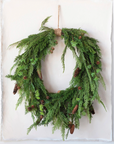 Faux Mixed Cedar Wreath