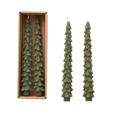 Tree Tapered Candle - Evergreen