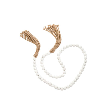 White Tassel Beads