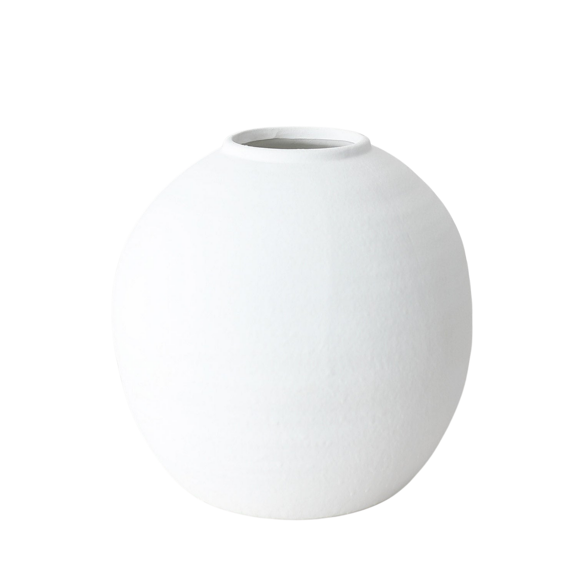 White Ball Ceramic Vase